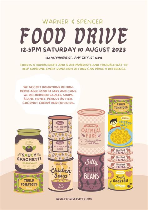 Can Food Drive Poster Ideas: Stirring the Pot of Creativity and Community Spirit